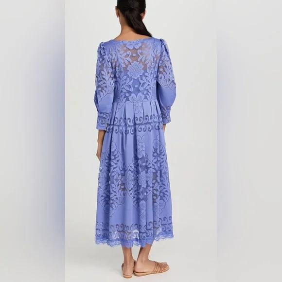 Free People Shadow Dance midi dress in Persian Jewel blue in medium - Picture 2 of 4